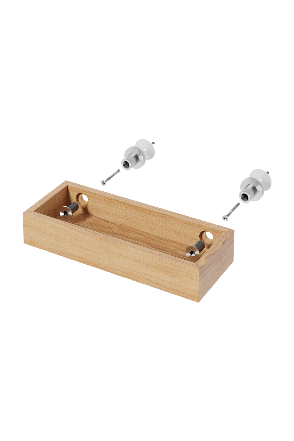 Rectangular Wooden Tray Shelf | Wireworks Yoku | Oroa.com