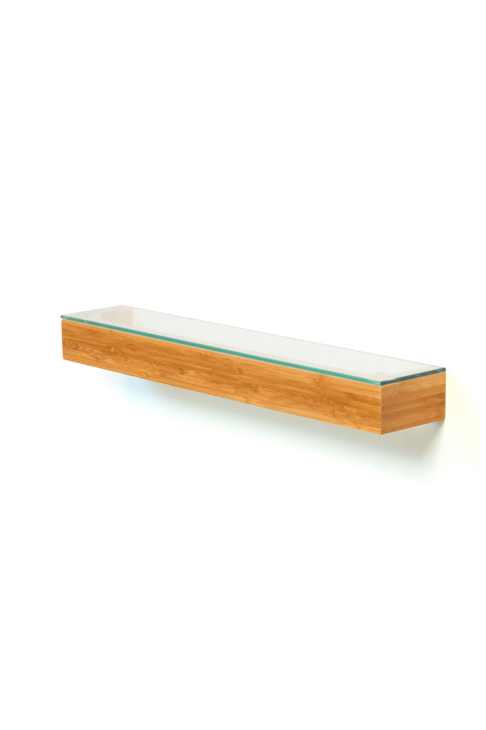Bamboo Slim Glass Wall Shelf | Wireworks | Oroa.com