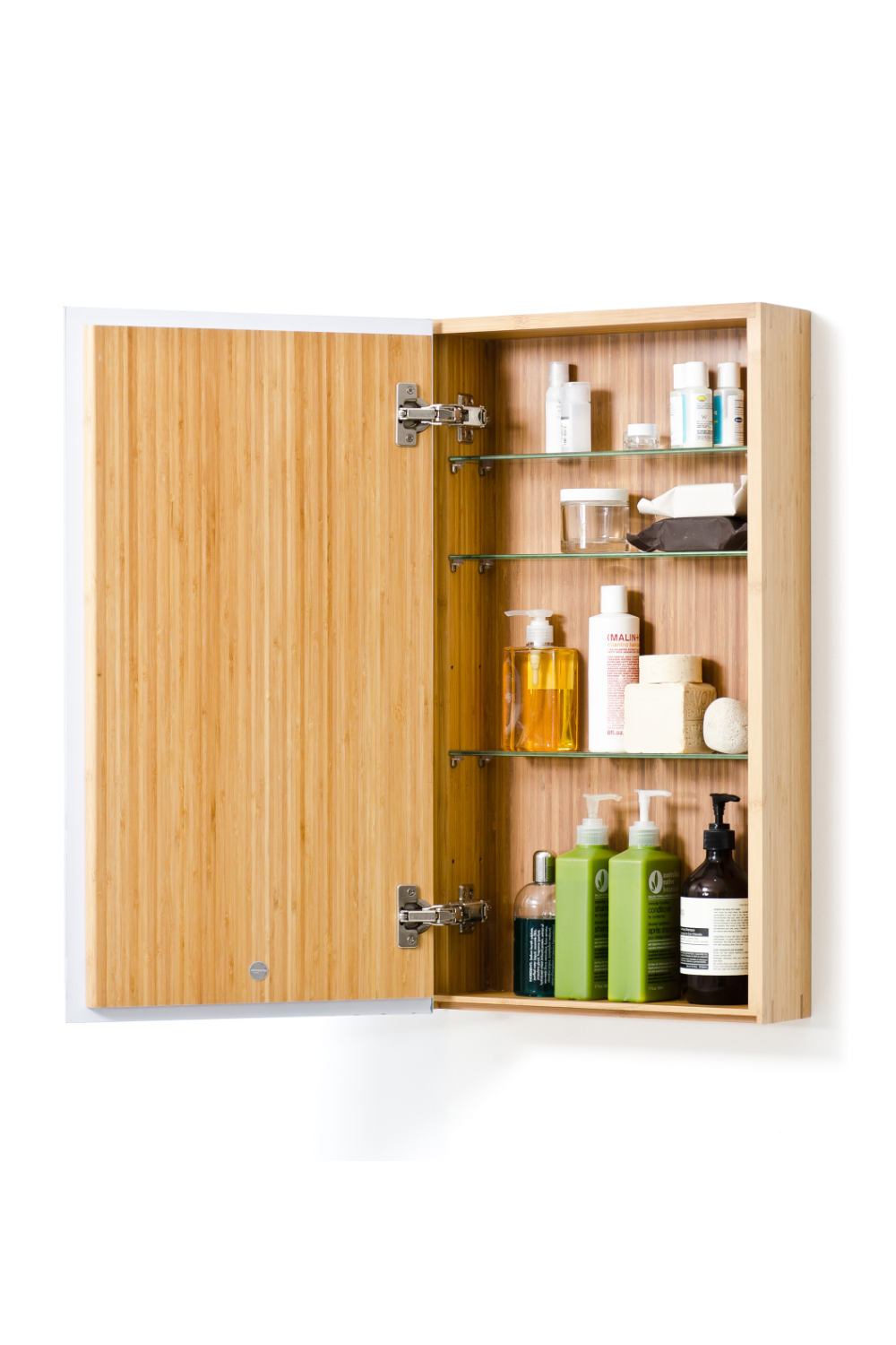 Bamboo Bathroom Cabinet with Mirror | Wireworks Arena | Oroa.com