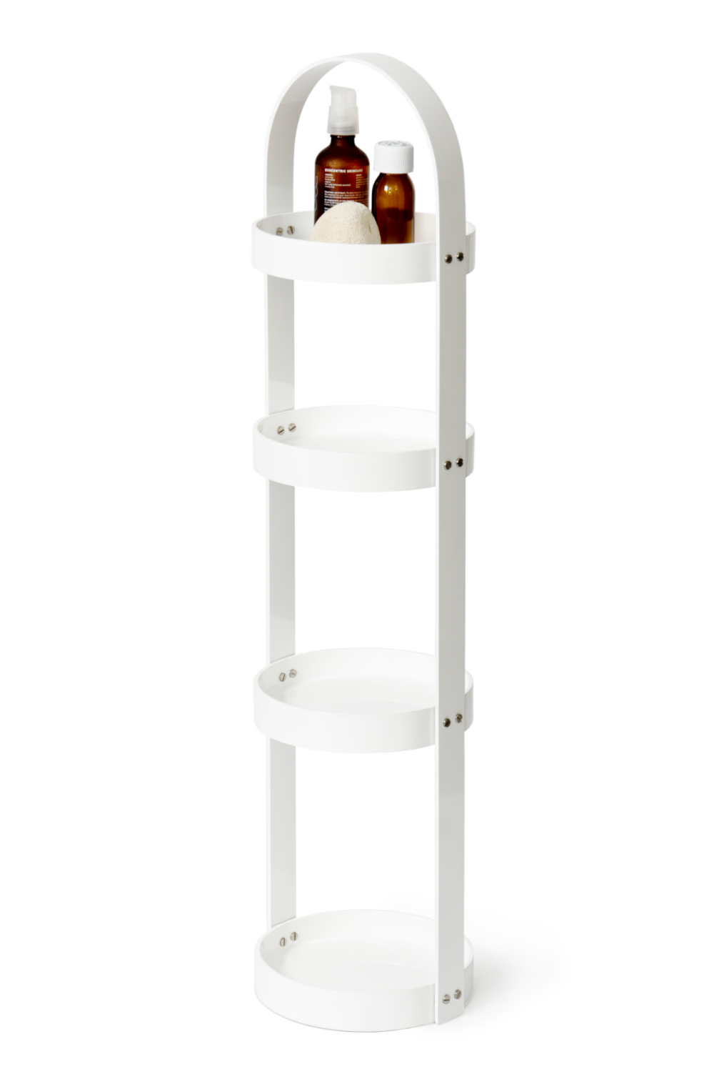 Beech Wood 4 Tray Round Storage Caddy | Wireworks Mezza | Oroa.com