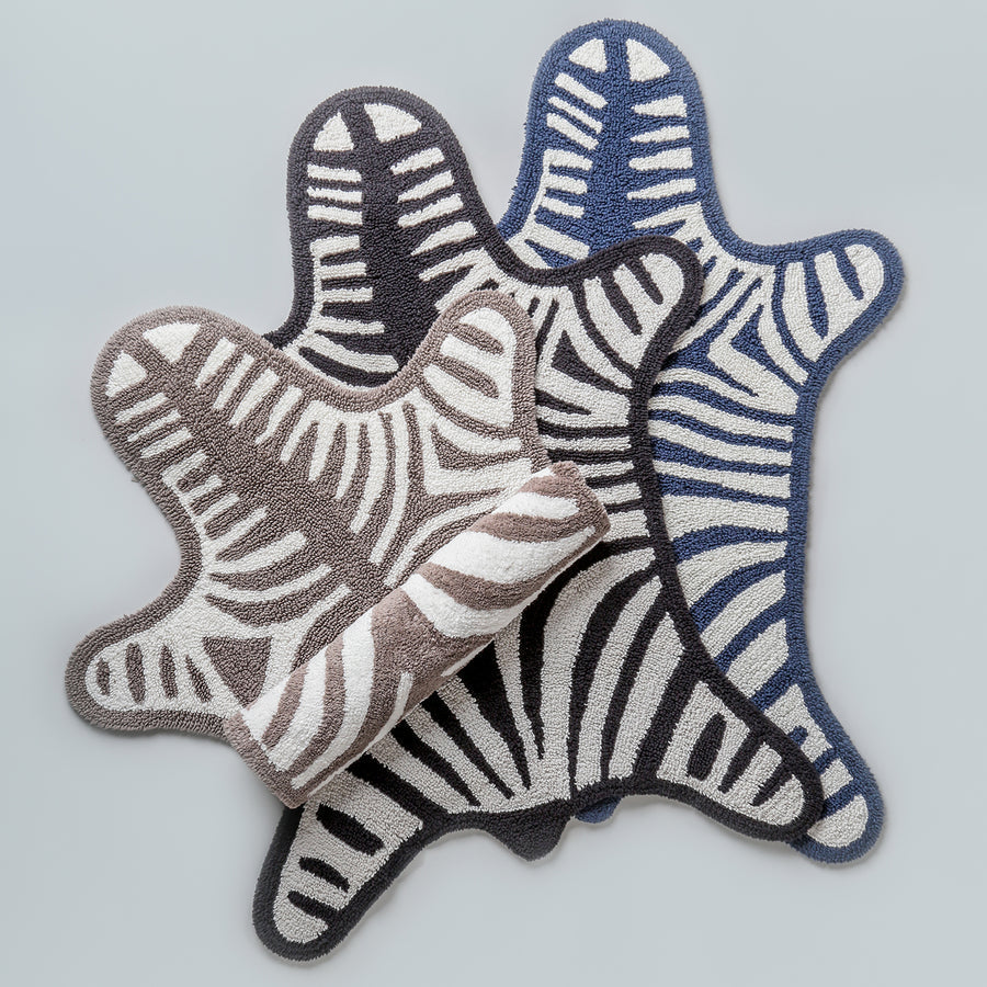 Stripes Cotton Reversible Bath Mat | Jonathan Adler Zebra | Oroa.com