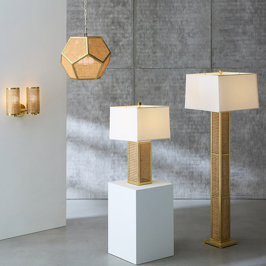 Caned Rattan Table Lamp | Jonathan Adler Bellport | Oroa.com