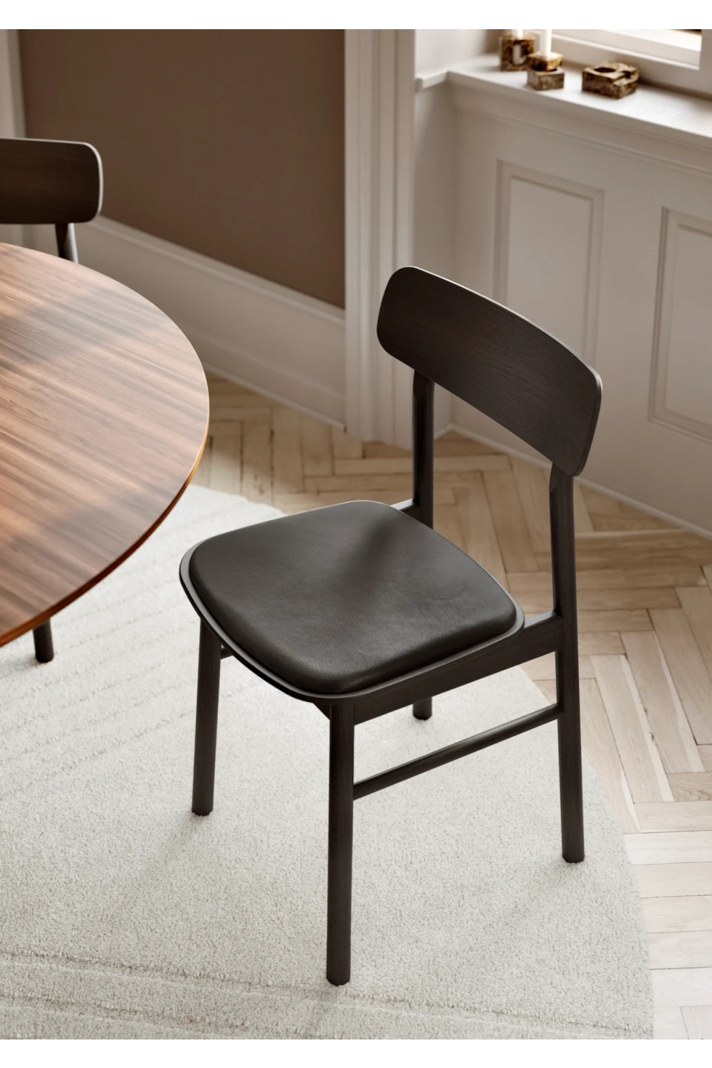 Leather Seat Dining Chair | WOUD Soma | OROA.com