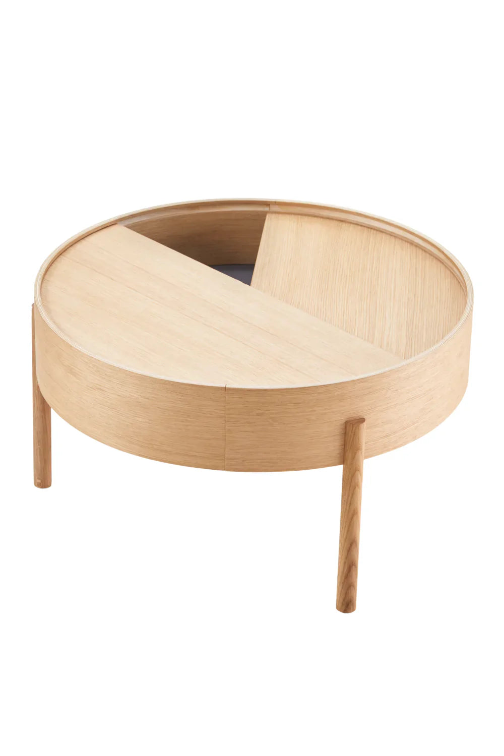 Contemporary Round Coffee Table M | WOUD Arc | OROA.com