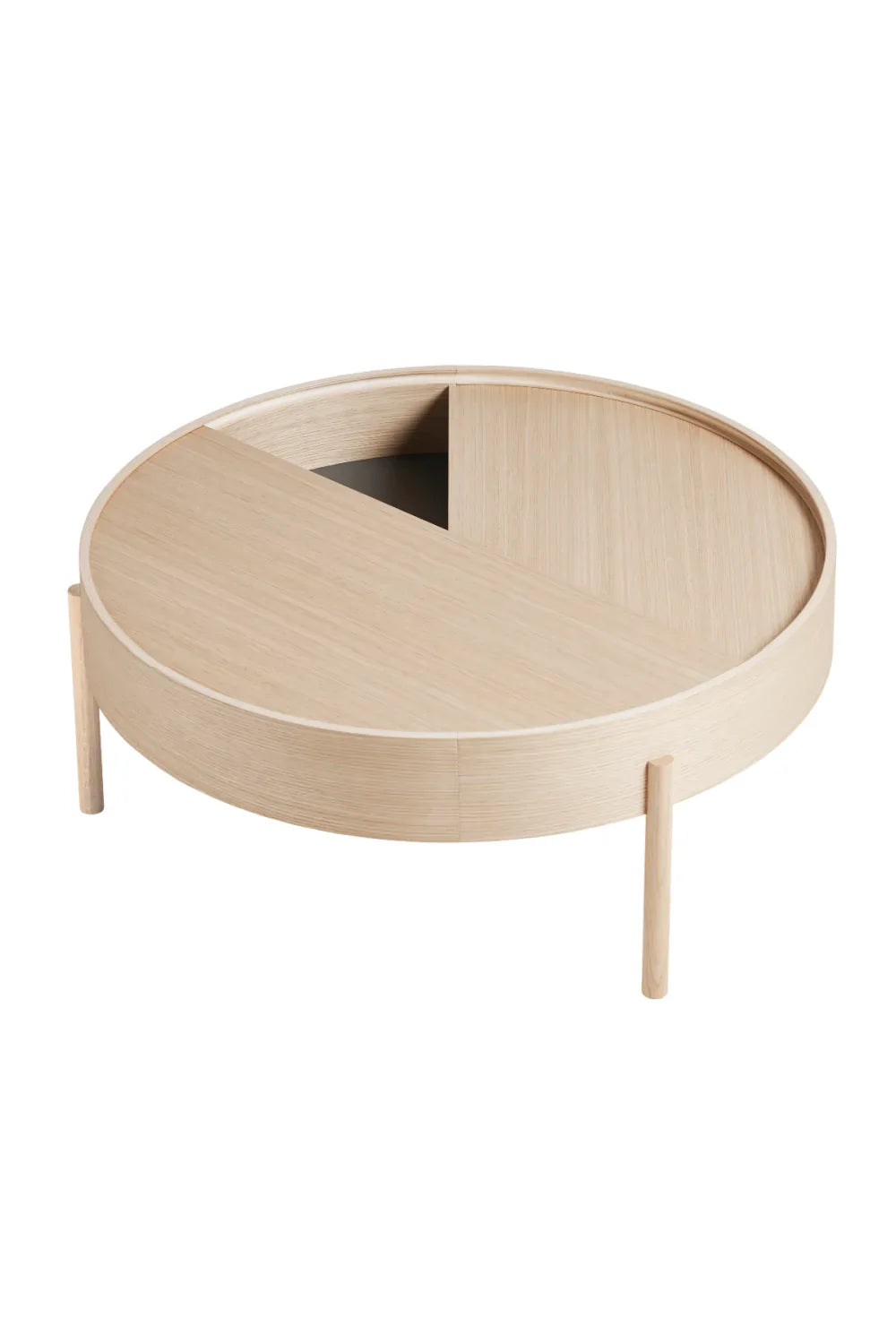 Contemporary Round Coffee Table L | WOUD Arc | OROA.com