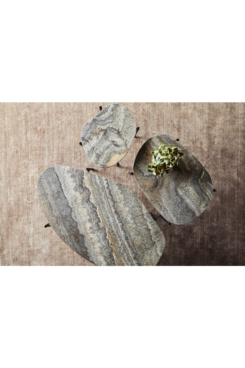 Travertine Organic Occasional Table S | WOUD La Terra | OROA.com