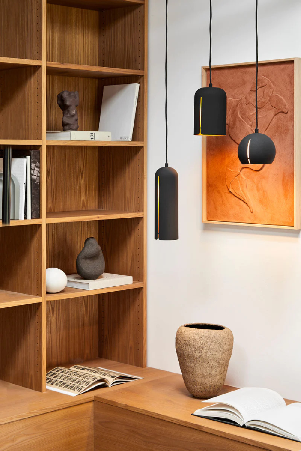 Round Black Pendant Lamp | WOUD Gap | OROA.com