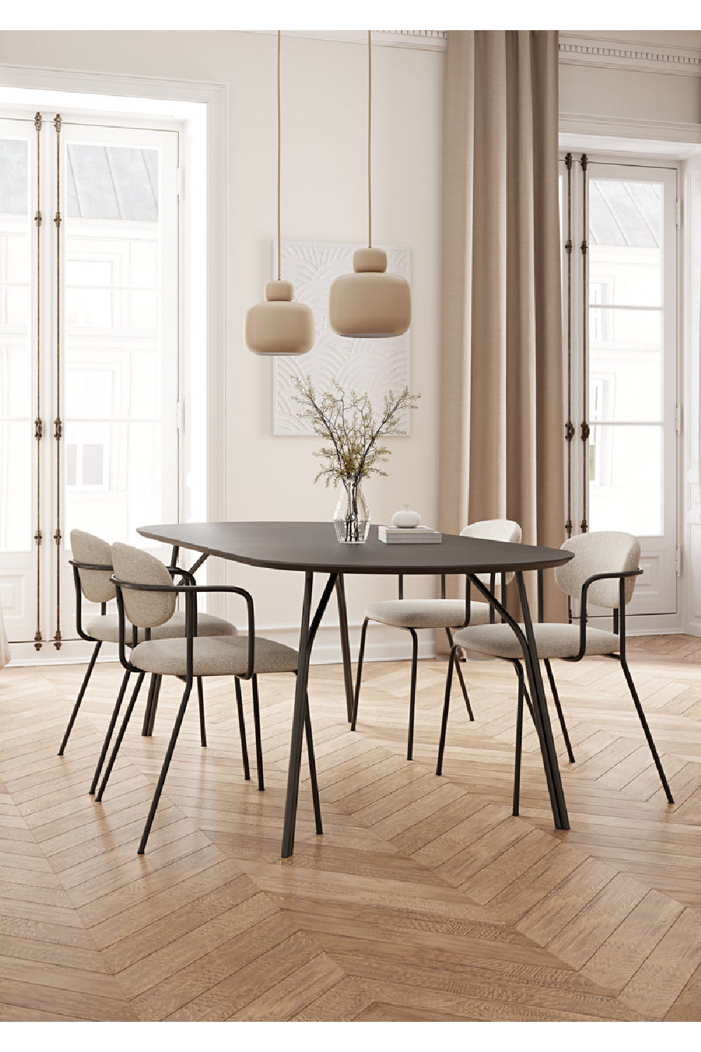 Metal Stacked Pendant Lamp L | WOUD Stone | OROA.com