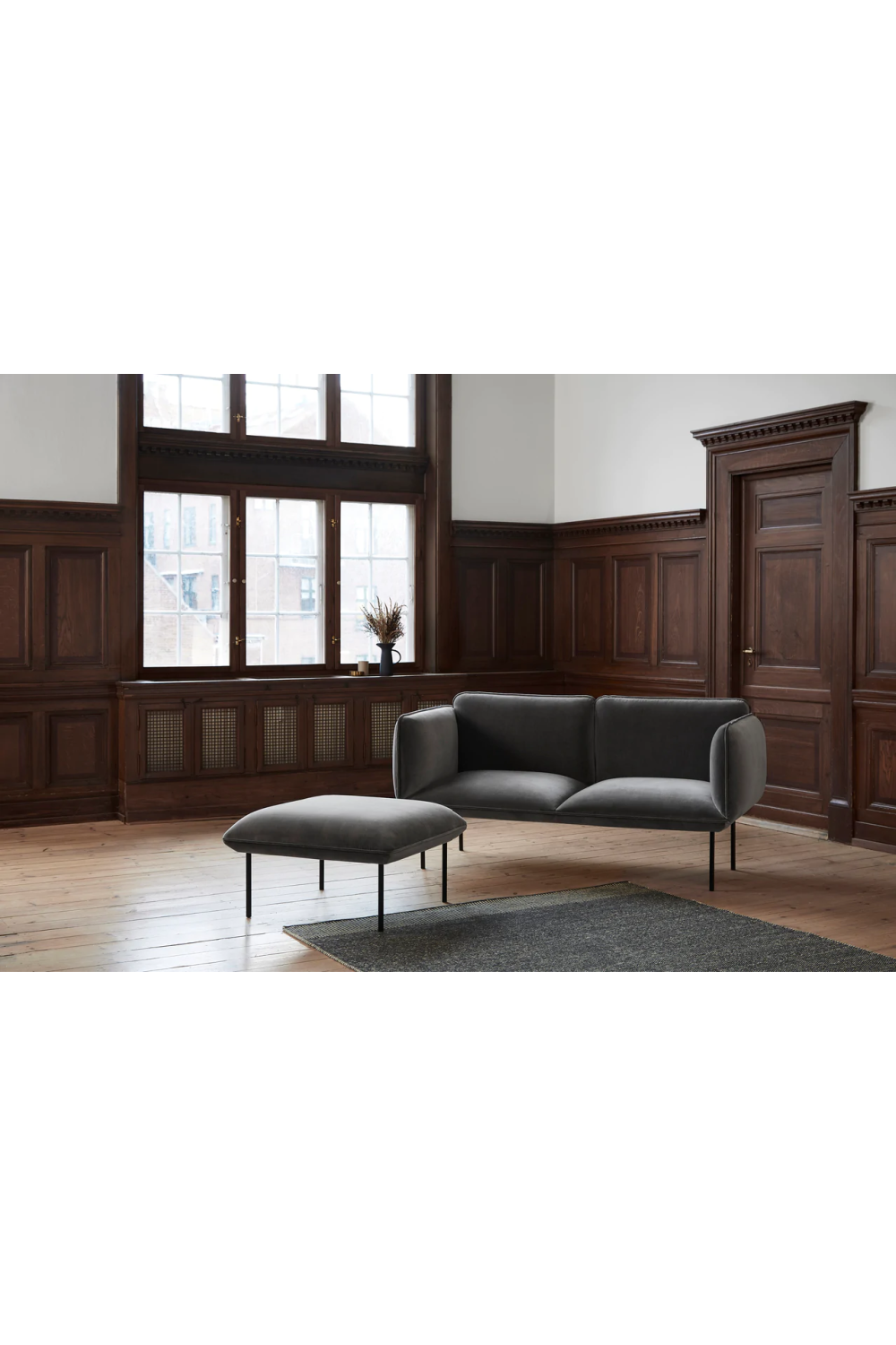 Gray Woven Area Rug | WOUD Rombo | OROA.com