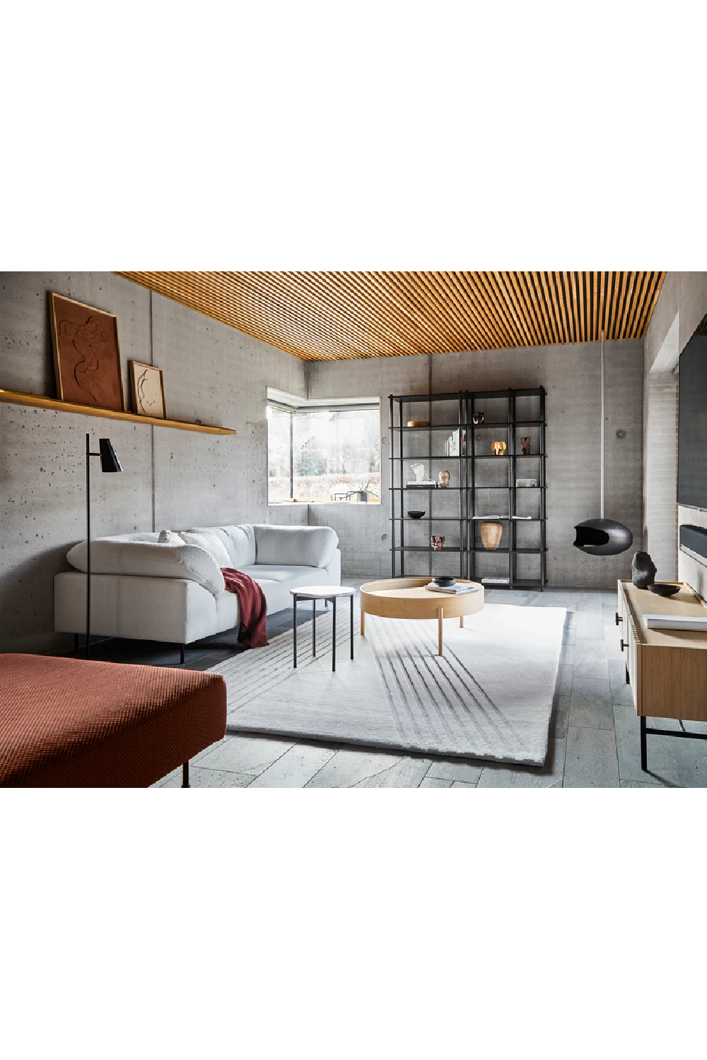 Off White Wool Rug | WOUD Kyoto | OROA.com