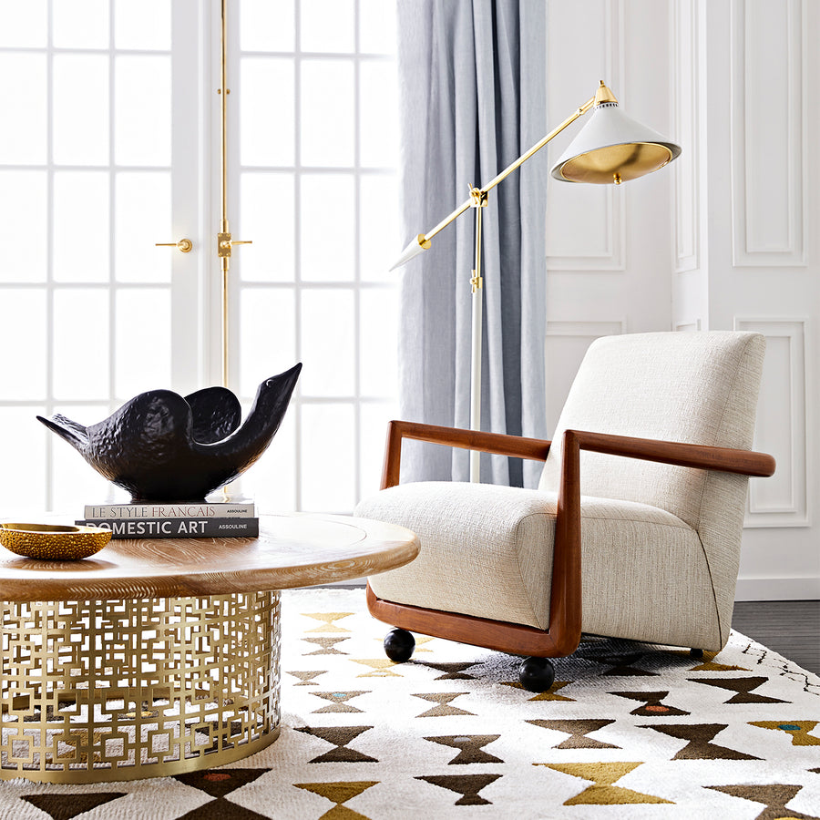 White Lacquered Task Floor Lamp | Oroa.com