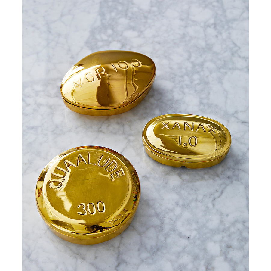 Polished Brass Hinged Pill Box | Jonathan Adler Viagra