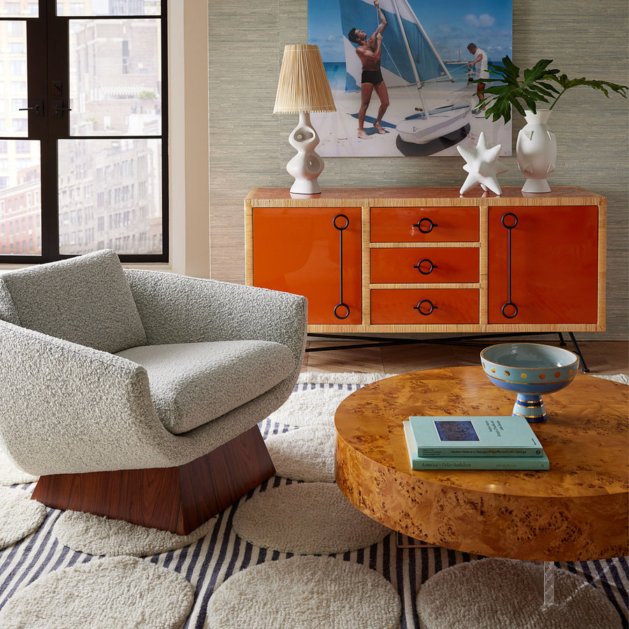 Rattan Peel Orange Sideboard | Jonathan Adler Wellington | Oroa.com