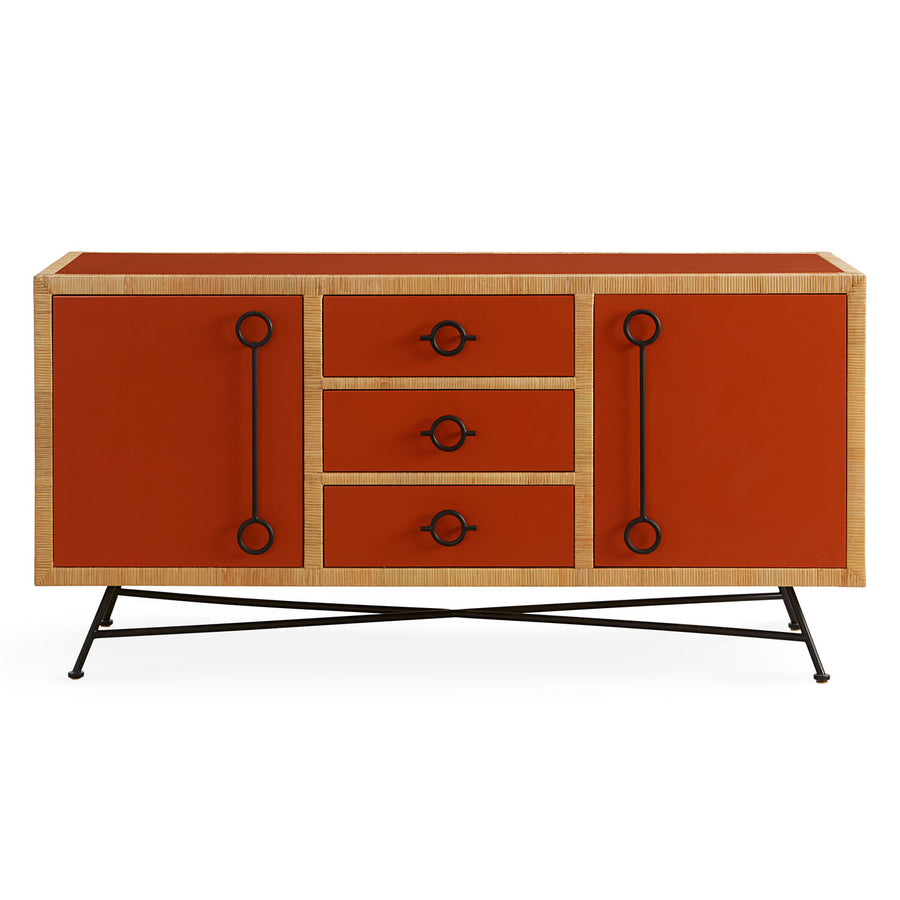 Rattan Peel Orange Sideboard | Jonathan Adler Wellington | Oroa.com