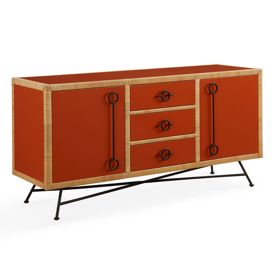 Rattan Peel Orange Sideboard | Jonathan Adler Wellington | Oroa.com