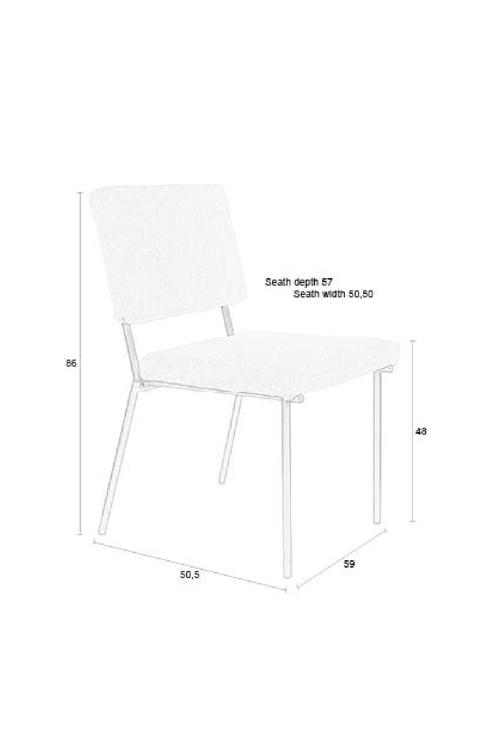 Minimalist Dining Chairs (2) | Zuiver Fellow | Oroa.com