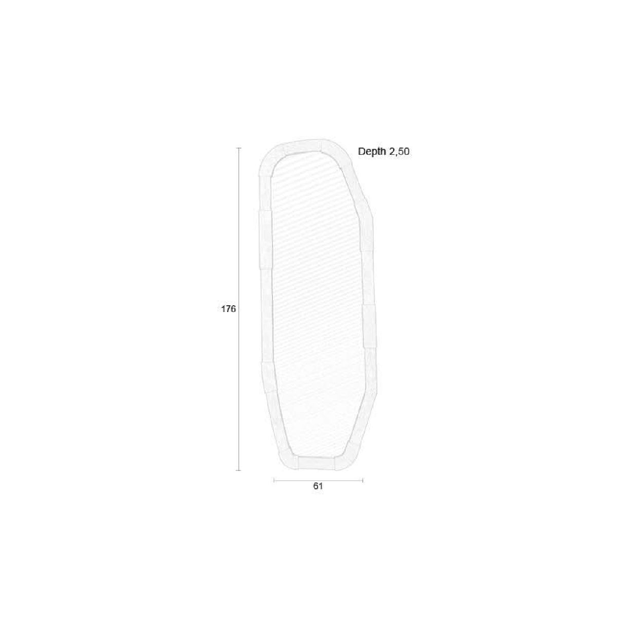 Modern European furniture - Beige Oak Asymmetrical Mirror - www.oroa.com | Oroa.com