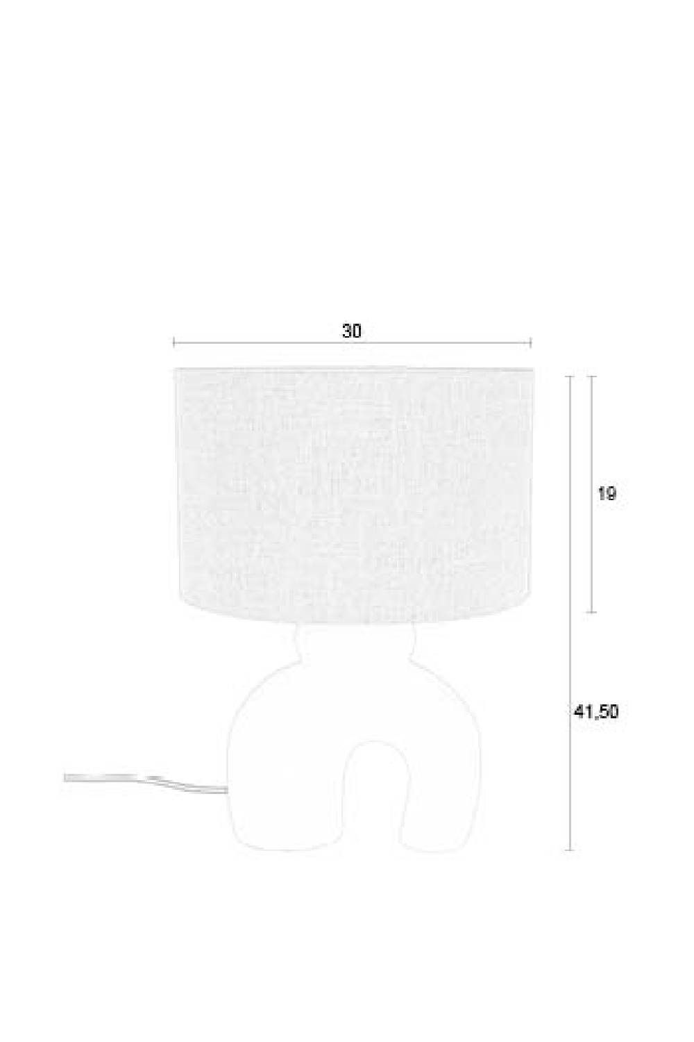 White Curved Table Lamp | Zuiver Bibi | OROA.com