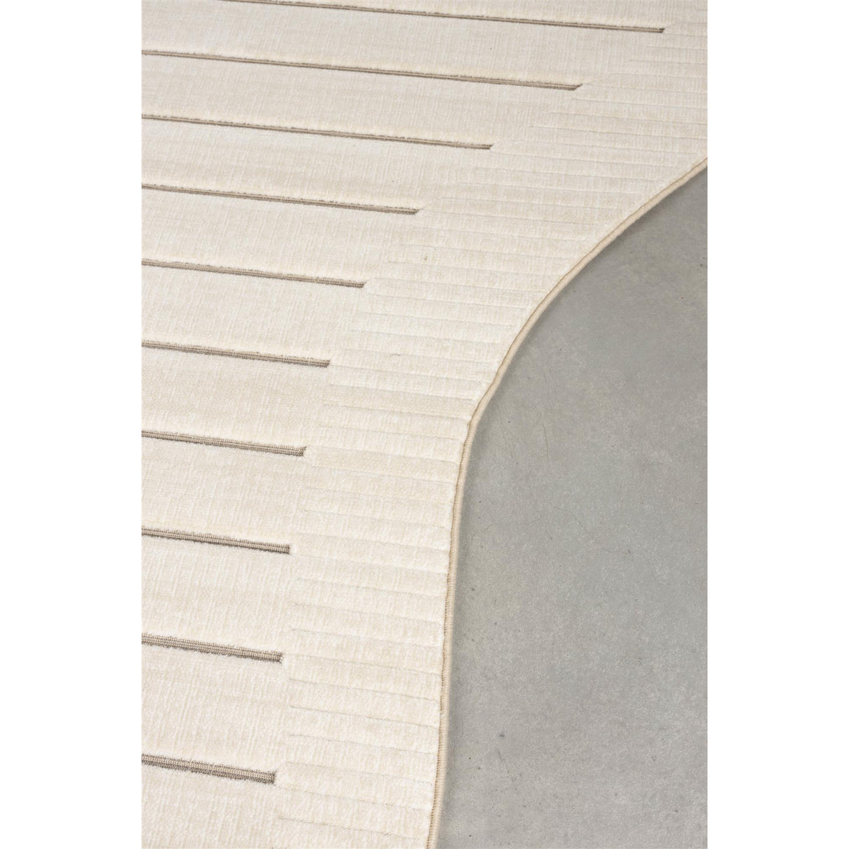 Modern European furniture - Beige Striped Organic-Shaped Carpet - www.oroa.com | Oroa.com
