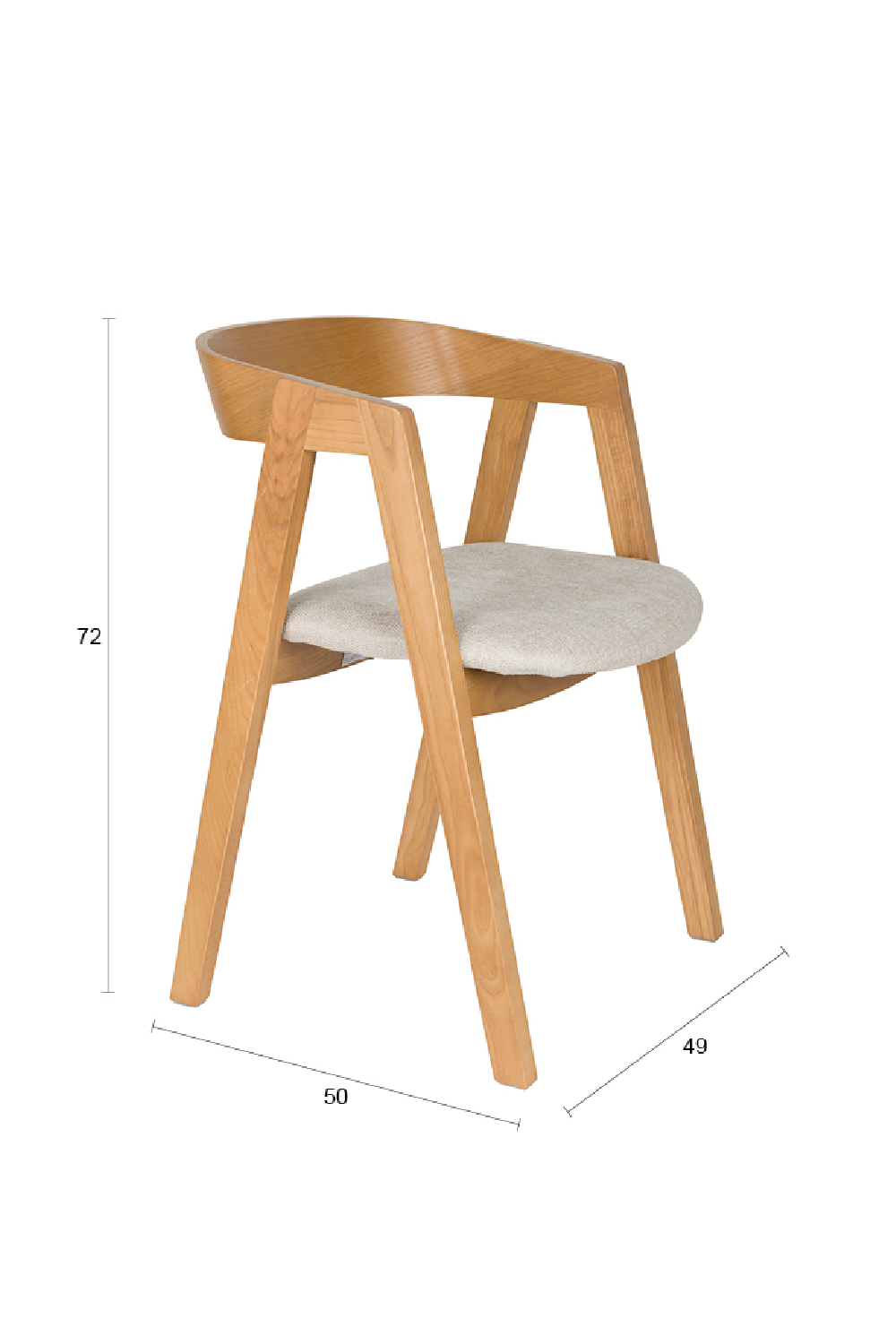 Solid Ash Dining Chair (2) | Zuiver Mads | OROA.com