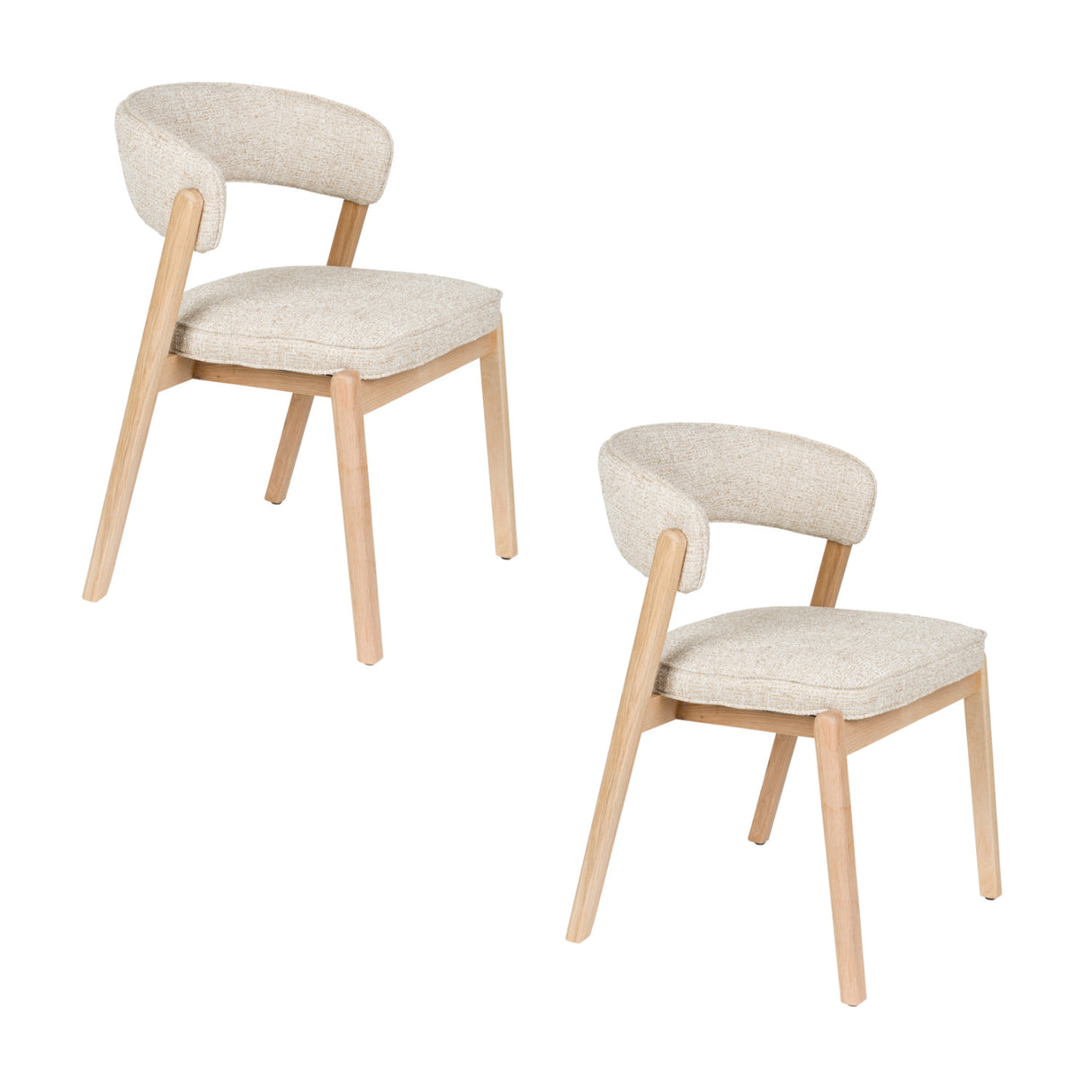 Modern European furniture - Oak Framed Dining Chairs (2) - www.oroa.com | Oroa.com