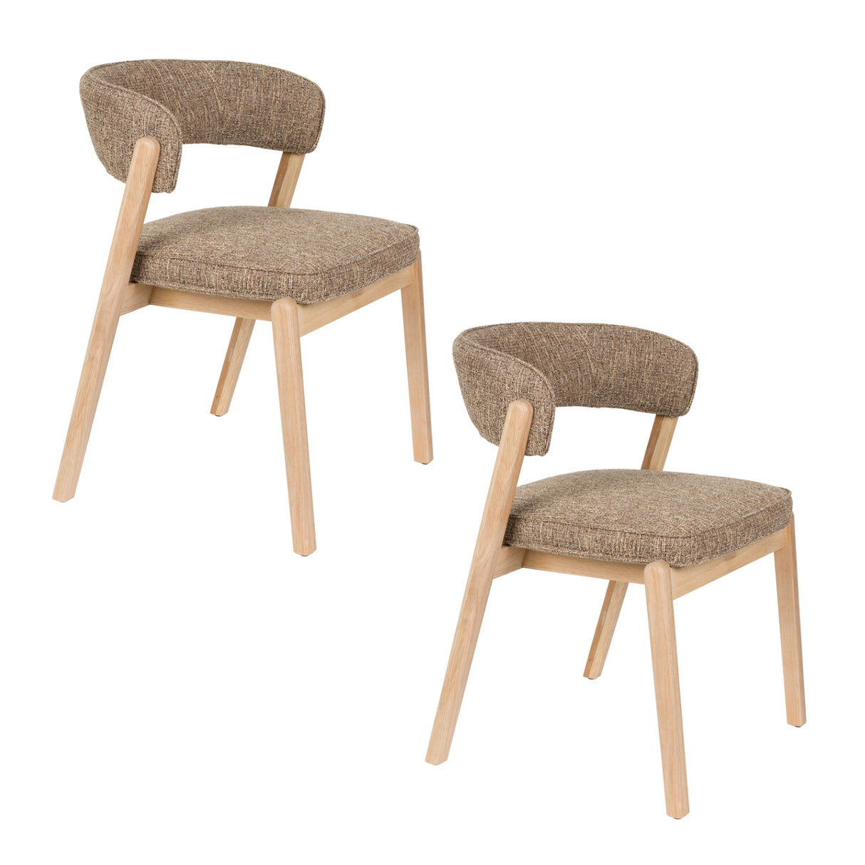 Modern European furniture - Oak Framed Dining Chairs (2) - www.oroa.com | Oroa.com