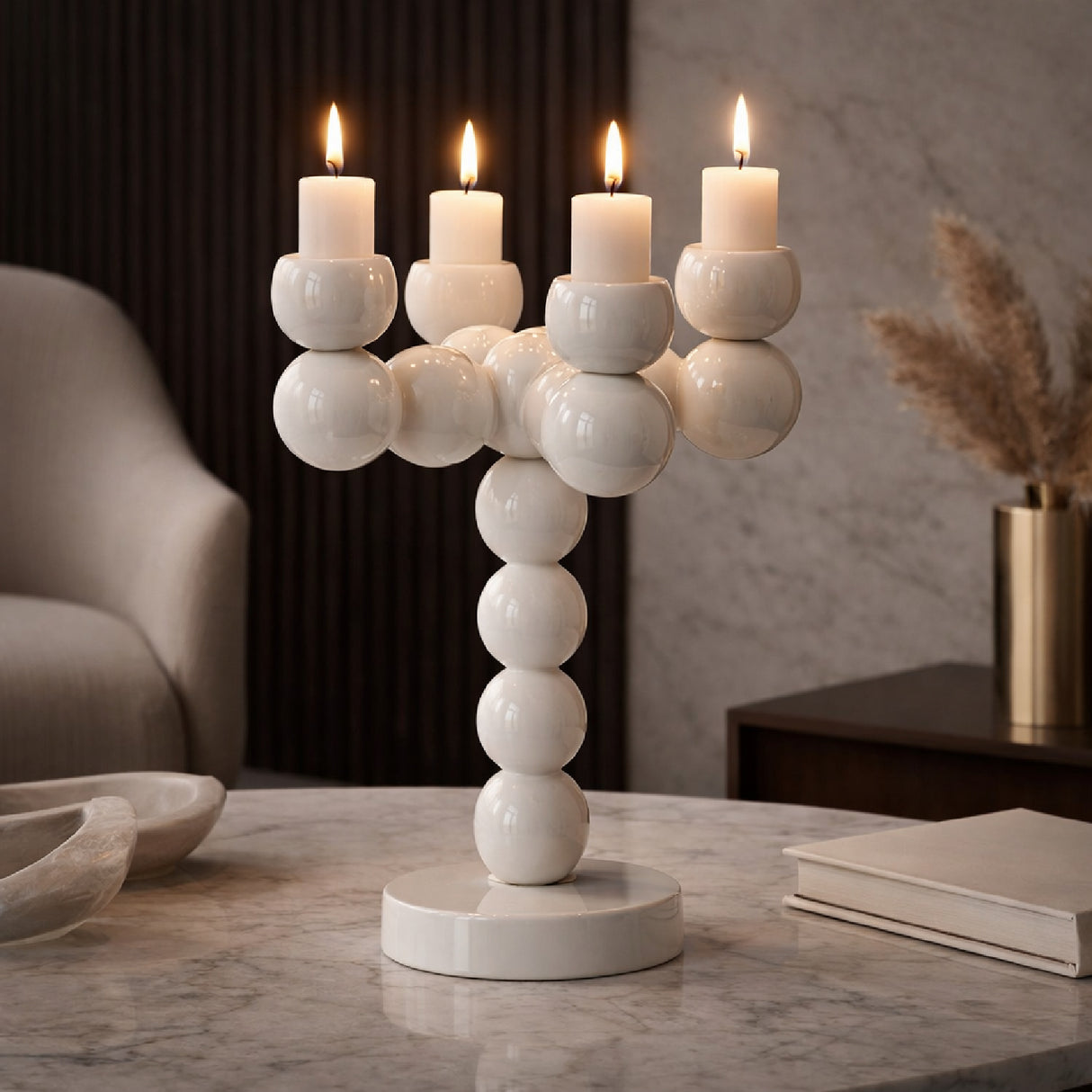 Stacked Round Aluminum Candle Holder | Oroa.com