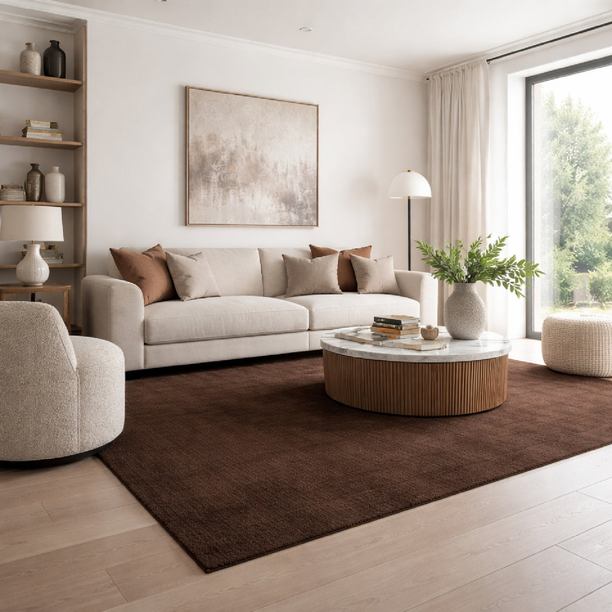 Modern European furniture - Minimalist Earthy-Toned Carpet 6' x 10' - www.oroa.com | Oroa.com