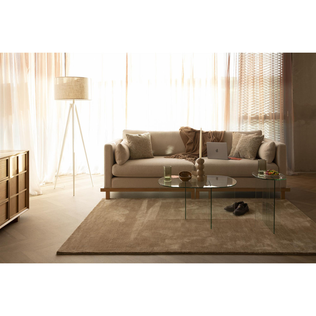 Modern European furniture - Minimalist Earthy-Toned Carpet 5' x 7' - www.oroa.com | Oroa.com