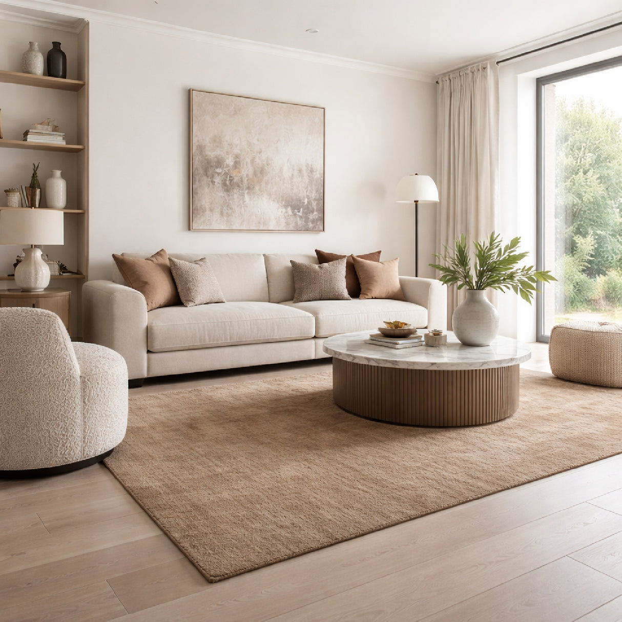Modern European furniture - Minimalist Earthy-Toned Carpet 6' x 10' - www.oroa.com | Oroa.com