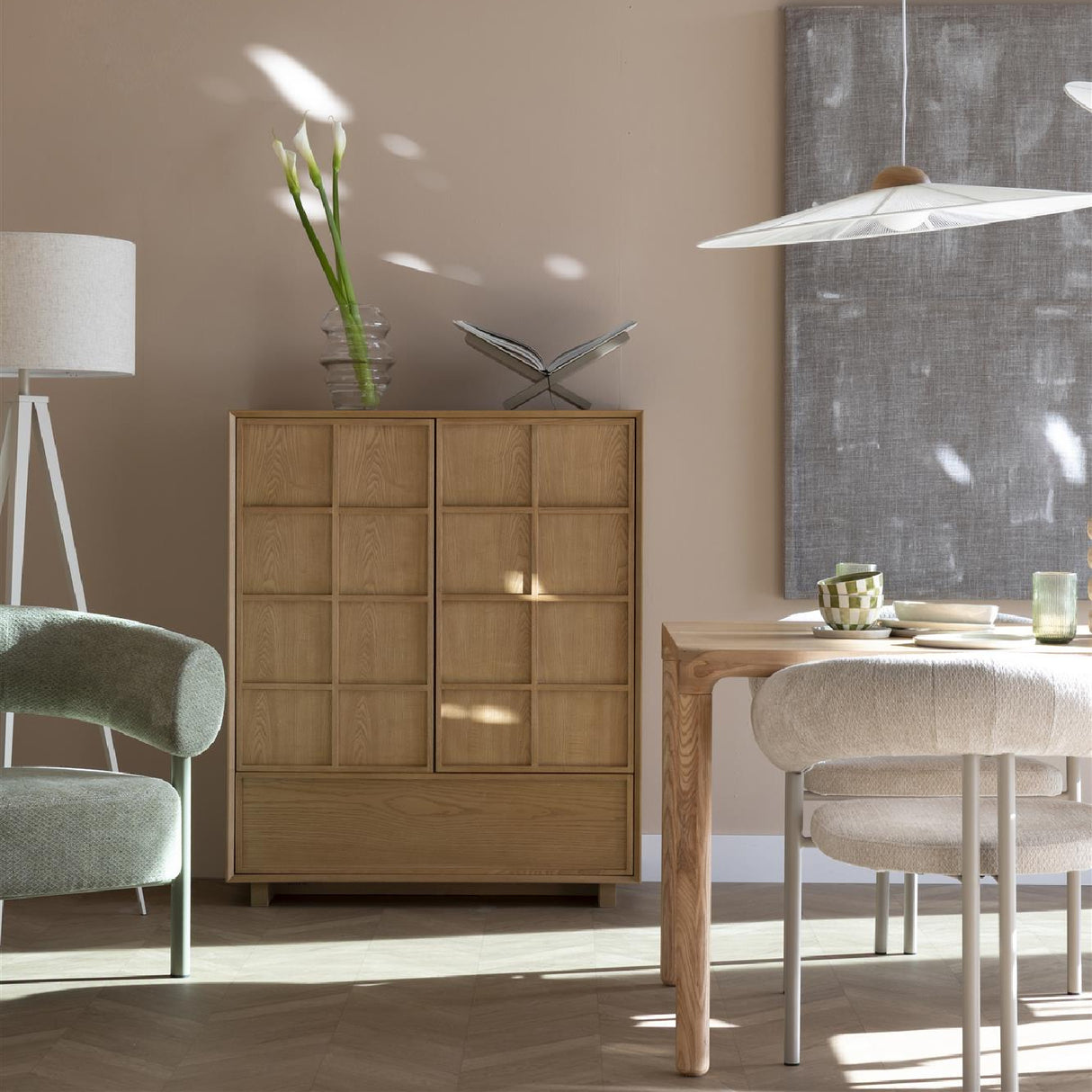Modern European furniture - Natural Solid Ash 2-Door Cabinet - www.oroa.com | Oroa.com