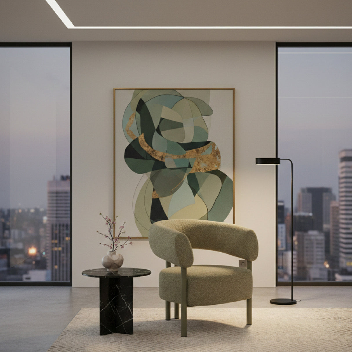 Curved Back Lounge Chair | Oroa.com