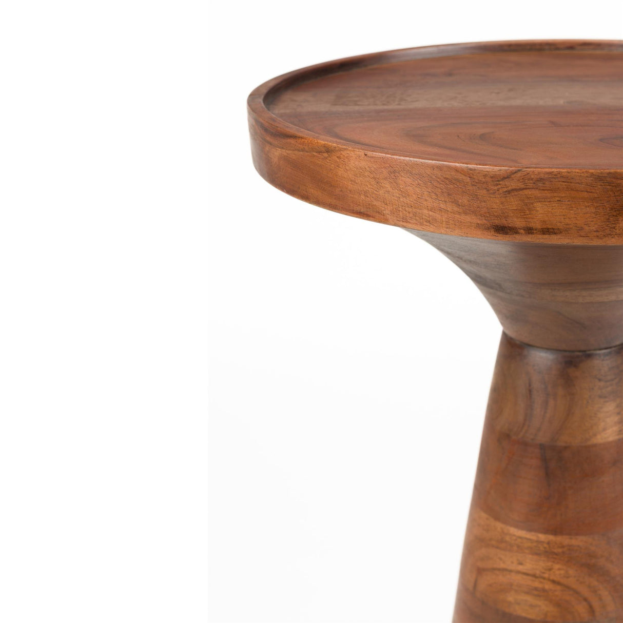 Modern European furniture - Walnut Round Side Table - www.oroa.com | Oroa.com