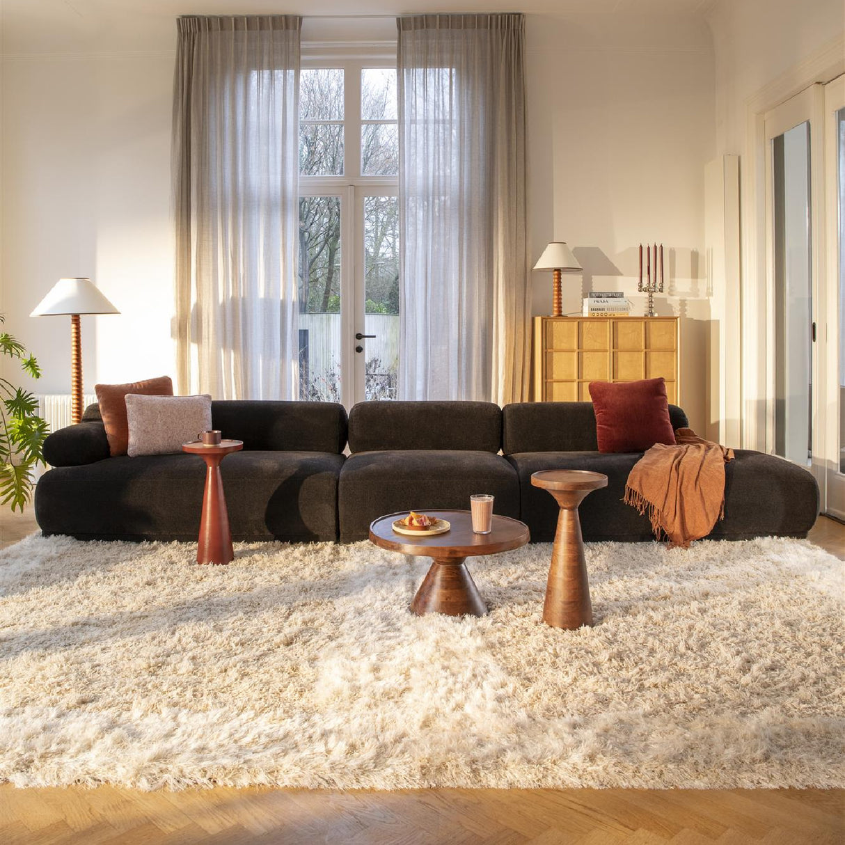Modern European furniture - Acacia Wood Round Coffee Table - www.oroa.com | Oroa.com