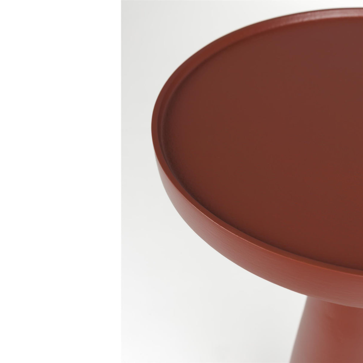Modern European furniture - Red Aluminum Round Side Table - www.oroa.com | Oroa.com