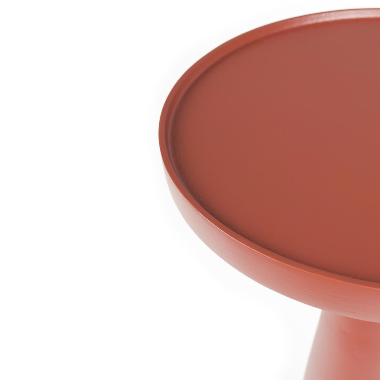 Modern European furniture - Red Aluminum Round Side Table - www.oroa.com | Oroa.com