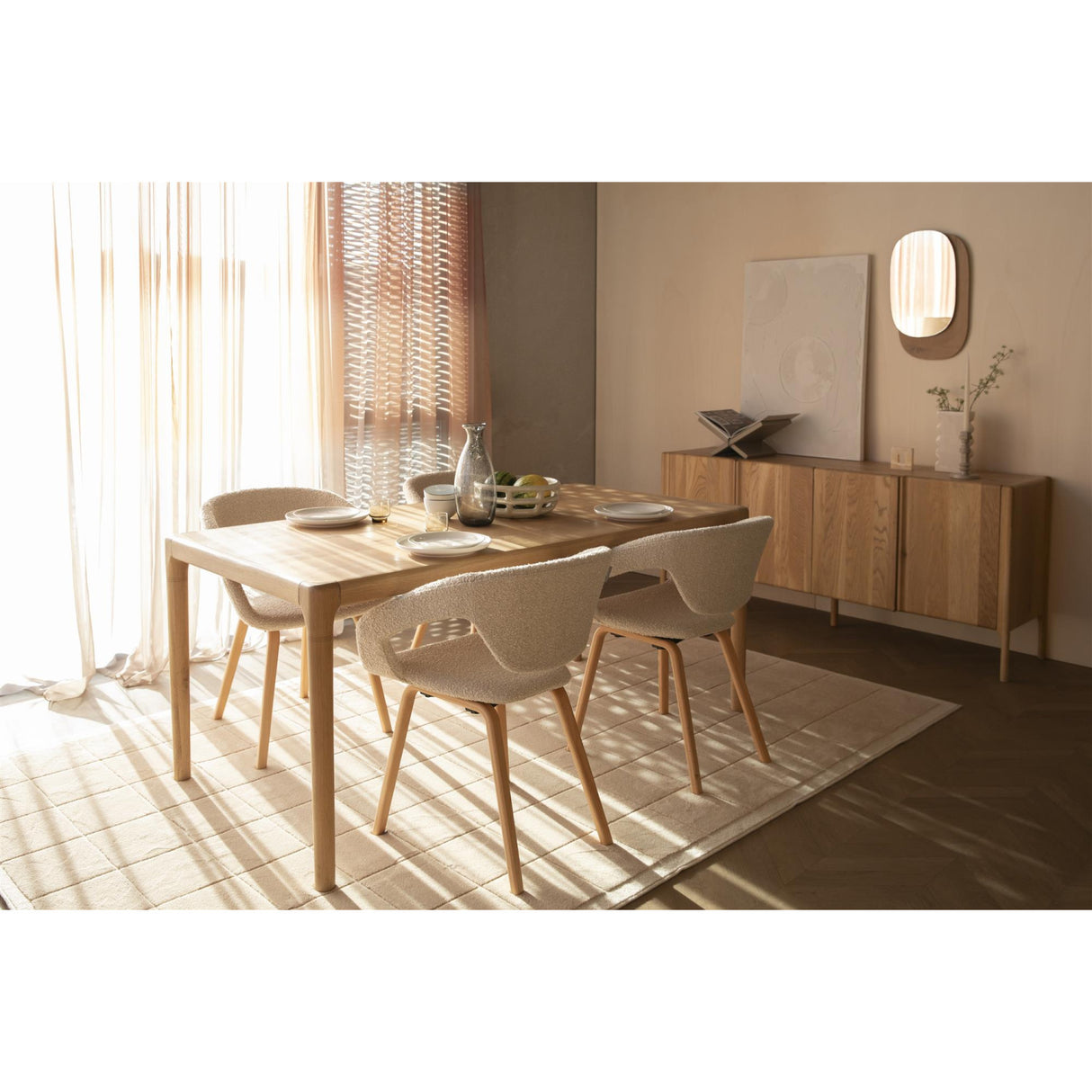 Modern European furniture - Oak 4-Door Sideboard - www.oroa.com | Oroa.com