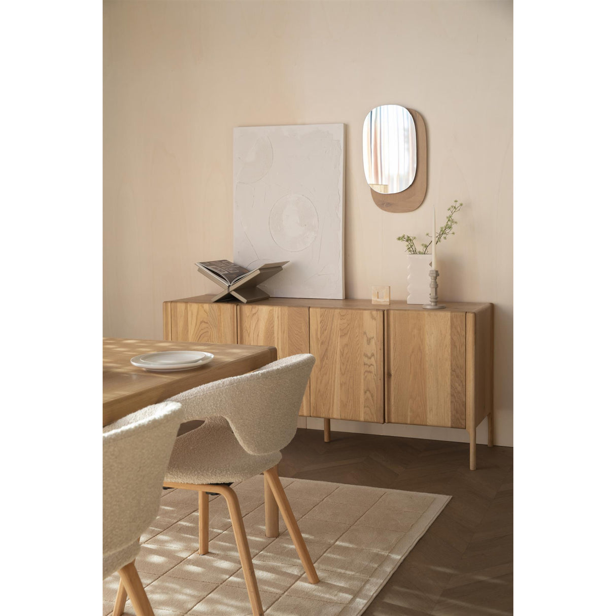 Modern European furniture - Oak 4-Door Sideboard - www.oroa.com | Oroa.com