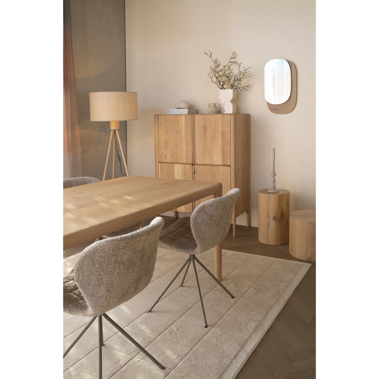 Modern European furniture - Natural Oak Rectangular Dining Table - www.oroa.com | Oroa.com