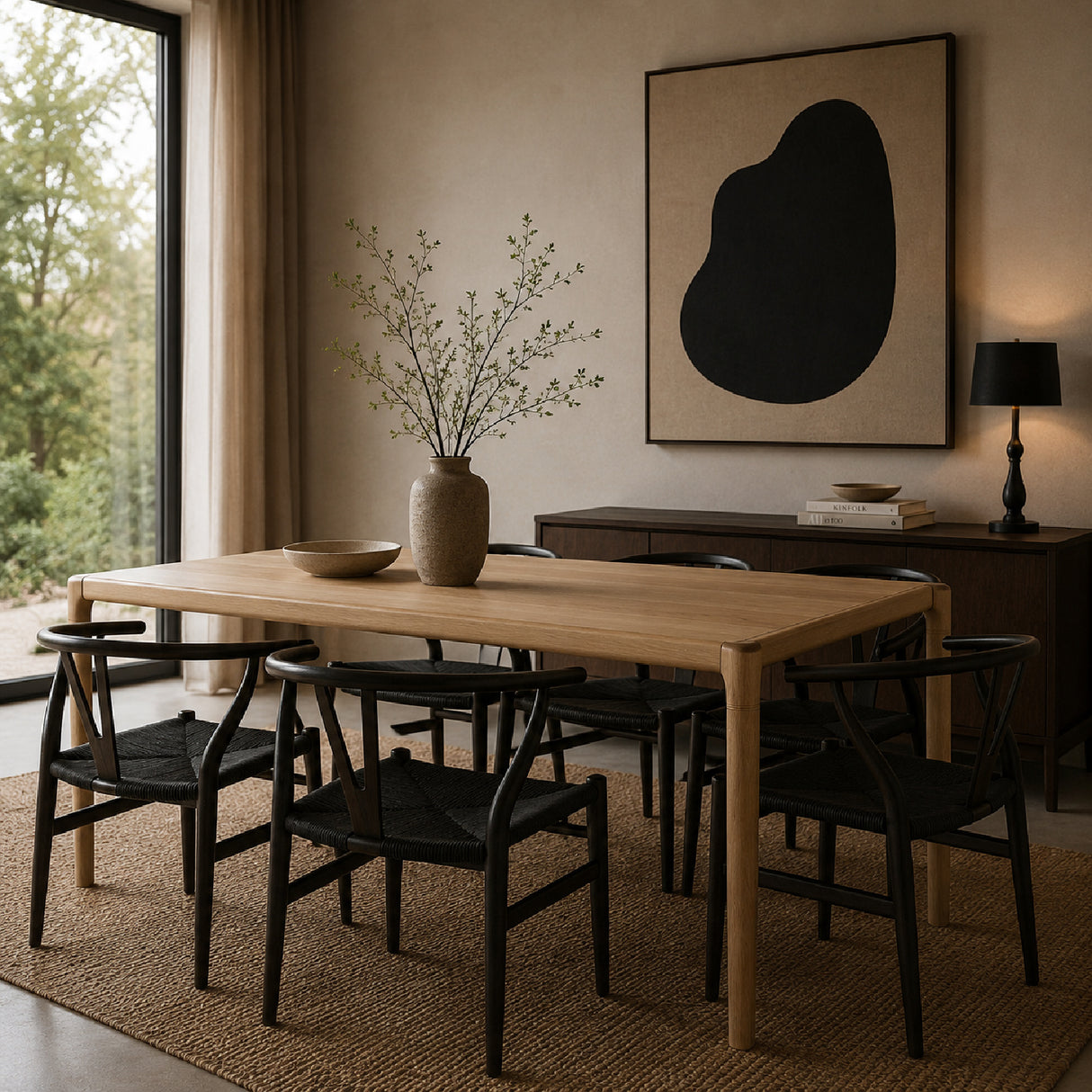 Modern European furniture - Natural Oak Rectangular Dining Table - www.oroa.com | Oroa.com