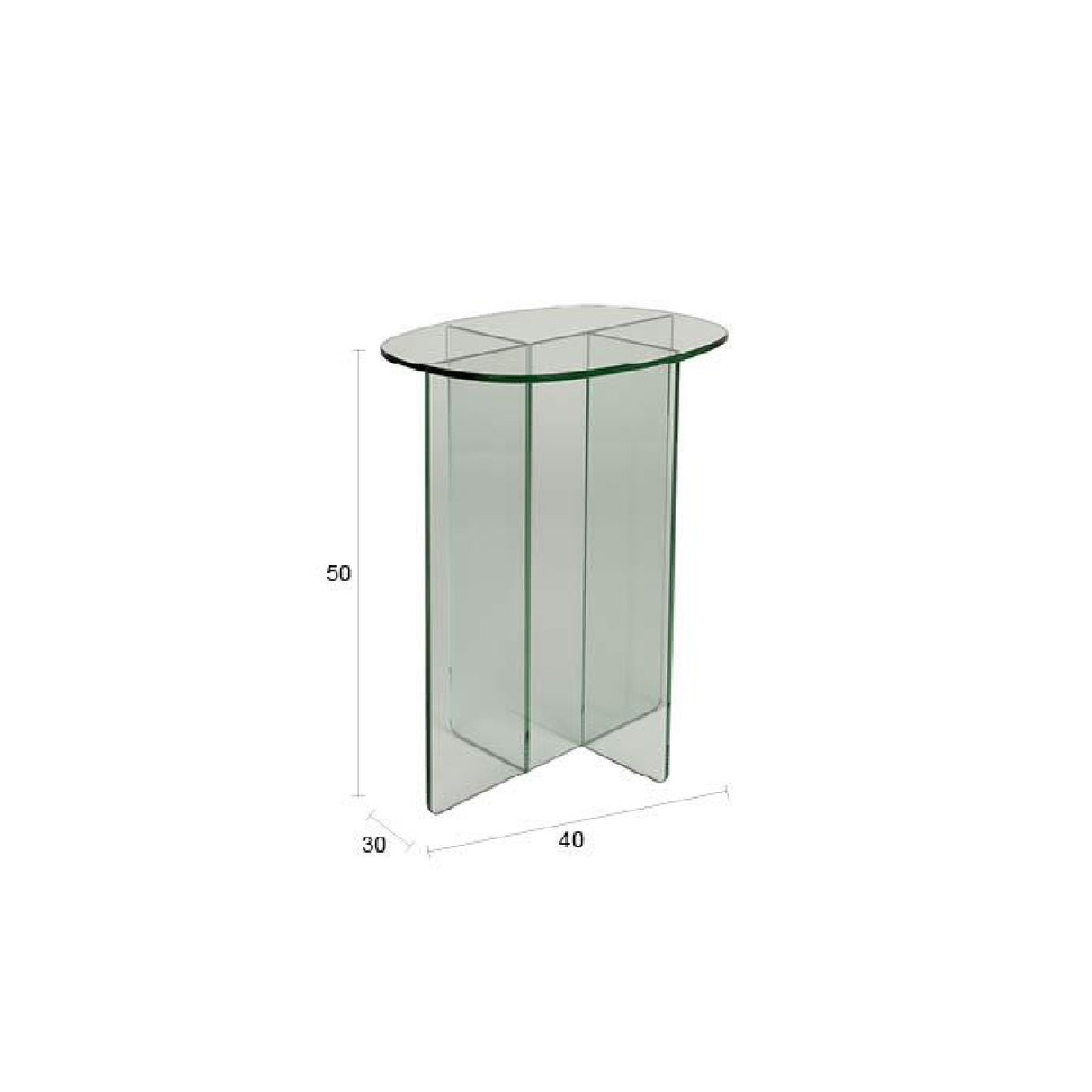 Modern European furniture - Glass Cross-Leg Side Table - www.oroa.com | Oroa.com