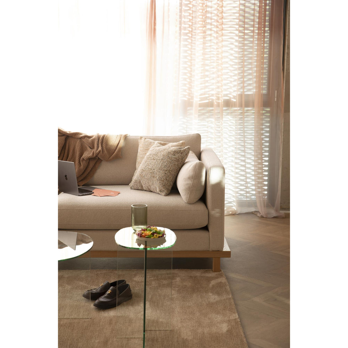 Modern European furniture - Glass Cross-Leg Side Table - www.oroa.com | Oroa.com