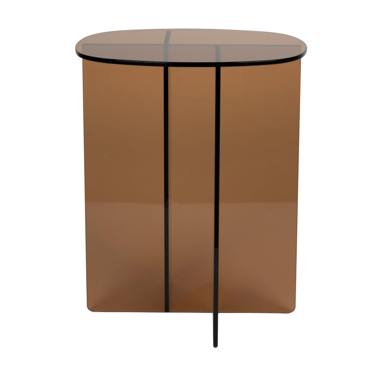 Modern European furniture - Glass Cross-Leg Side Table - www.oroa.com | Oroa.com