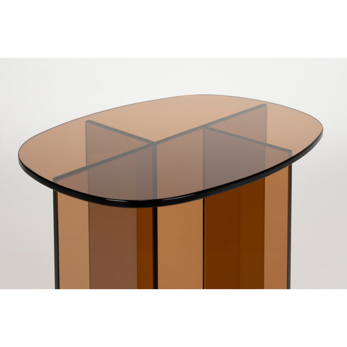 Modern European furniture - Glass Cross-Leg Side Table - www.oroa.com | Oroa.com