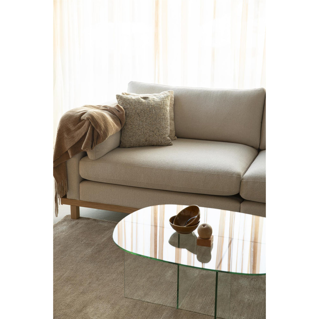 Modern European furniture - Glass Cross-Leg Coffee Table - www.oroa.com | Oroa.com