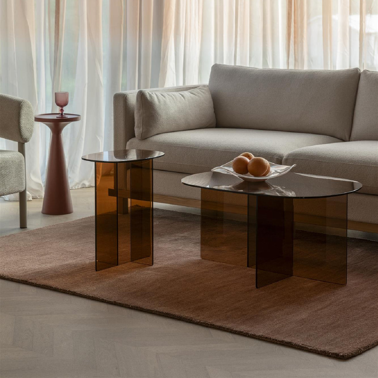 Modern European furniture - Glass Cross-Leg Coffee Table - www.oroa.com | Oroa.com