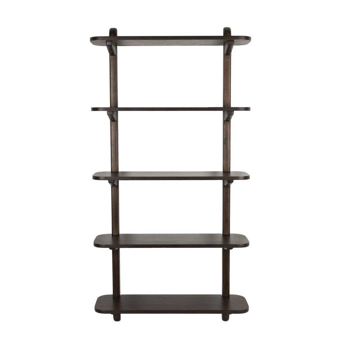 Modern European furniture - Walnut Finished Ladder Shelf - www.oroa.com | Oroa.com