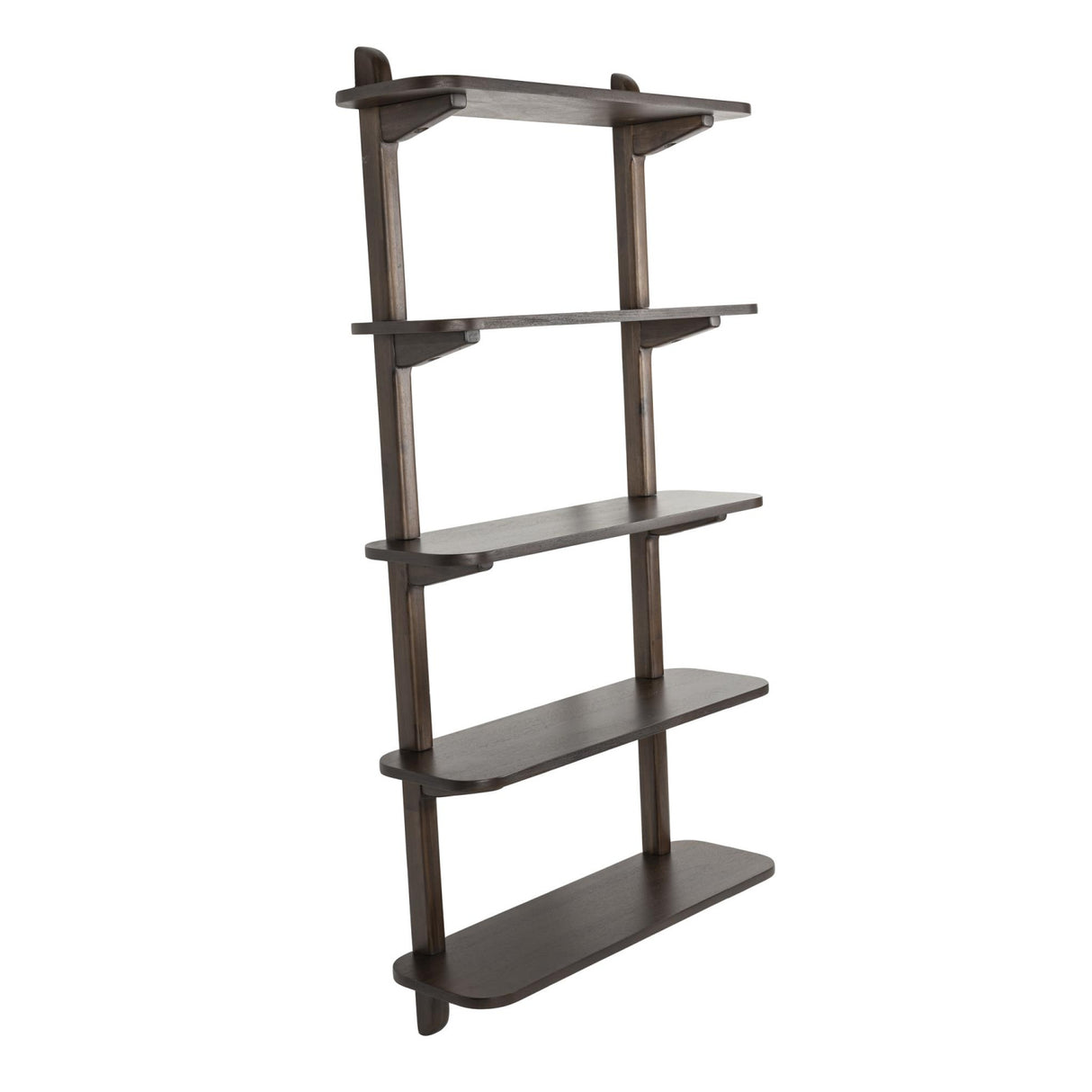 Modern European furniture - Walnut Finished Ladder Shelf - www.oroa.com | Oroa.com