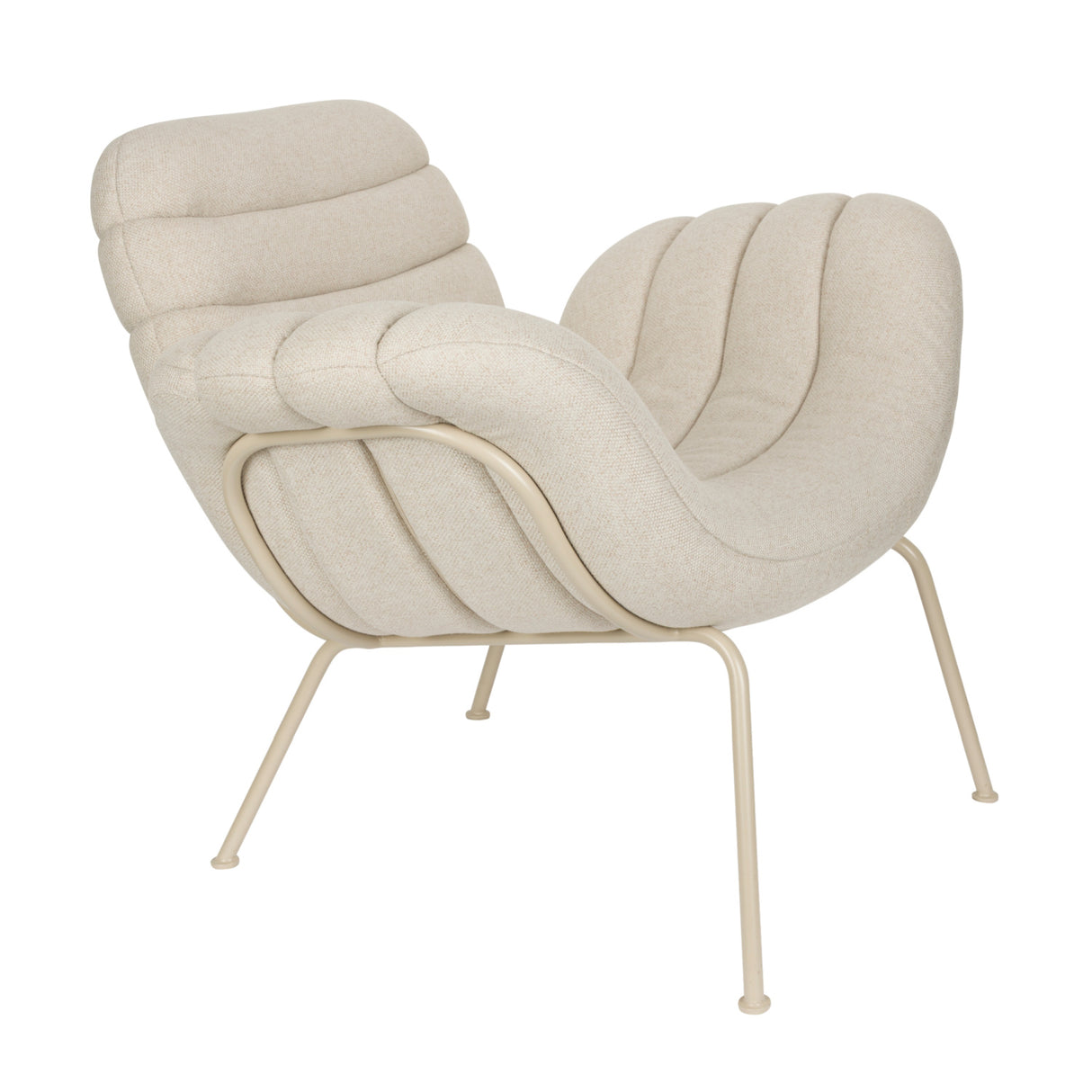 Curved Seat Channeled Lounge Chair | Oroa.com