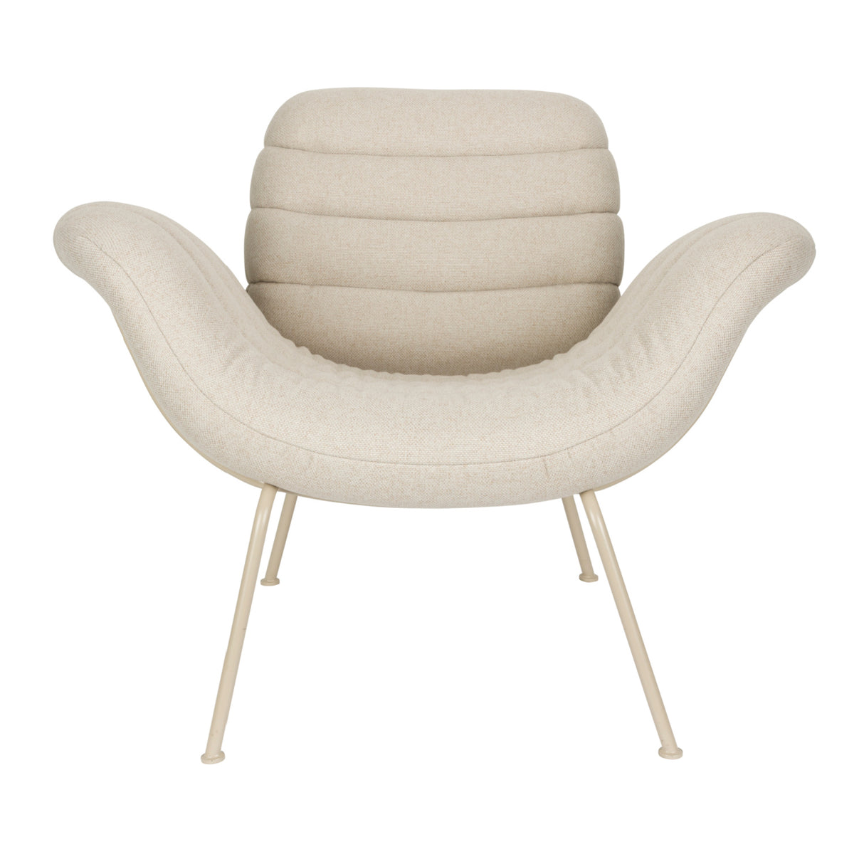 Curved Seat Channeled Lounge Chair | Oroa.com